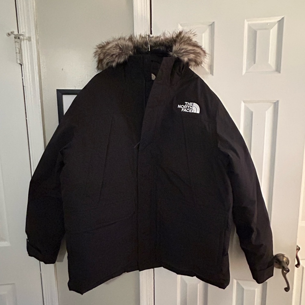 The North Face Black Parka with Fur Trim